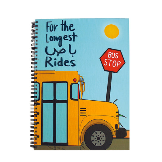 Hardcover Notebook A4: For The Longest Bus Rides