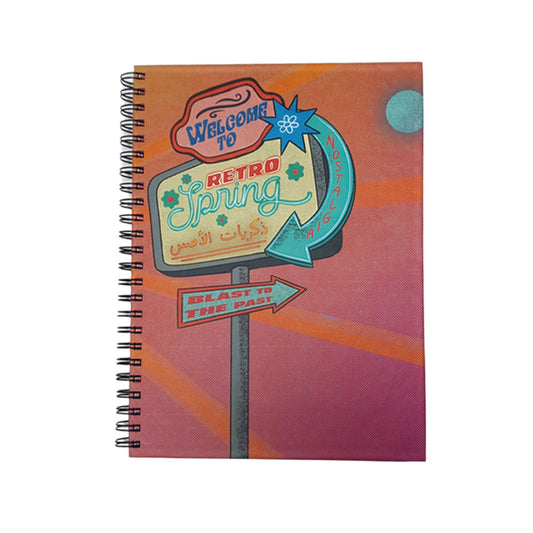 Hardcover Notebook: Welcome To Retro Spring