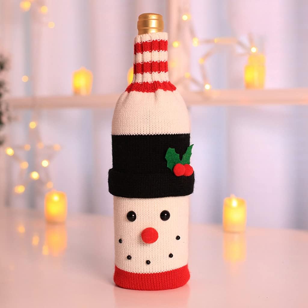 Christmas: Santa and Snowman Bottle Covers