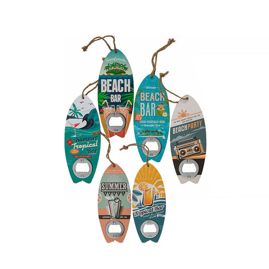Beach Holiday Drinks Beer Opener Surfboard