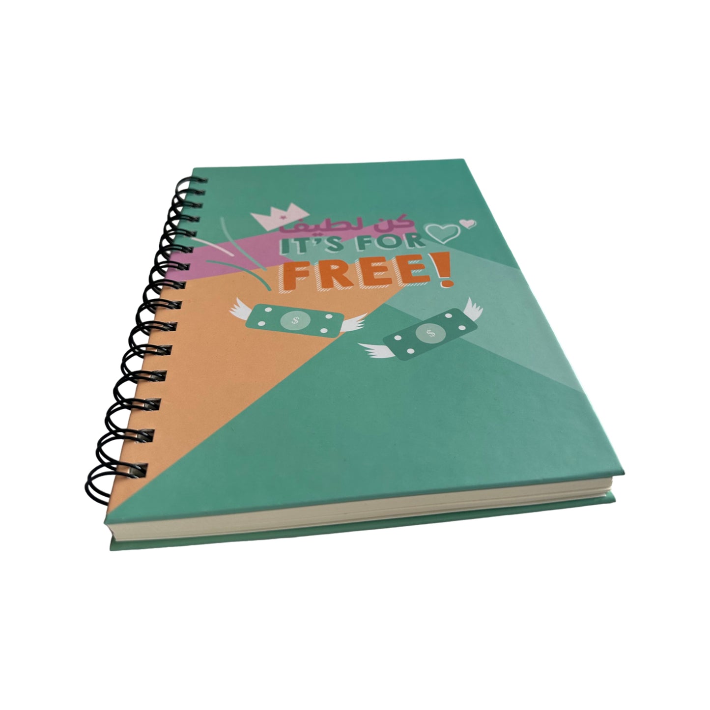Hardcover Notebook: كن لطيف It's For Free