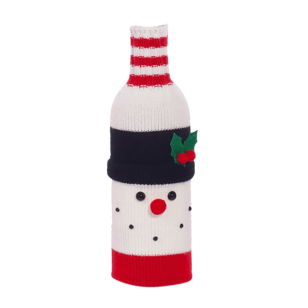 Christmas: Santa and Snowman Bottle Covers