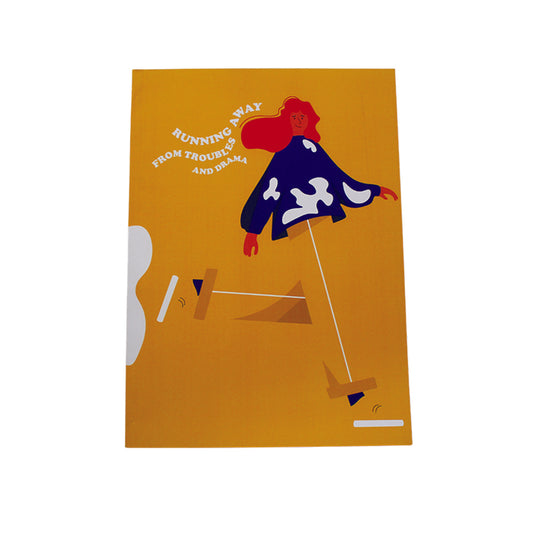 Softcover Notebook A4: Running Away From Troubles and Drama