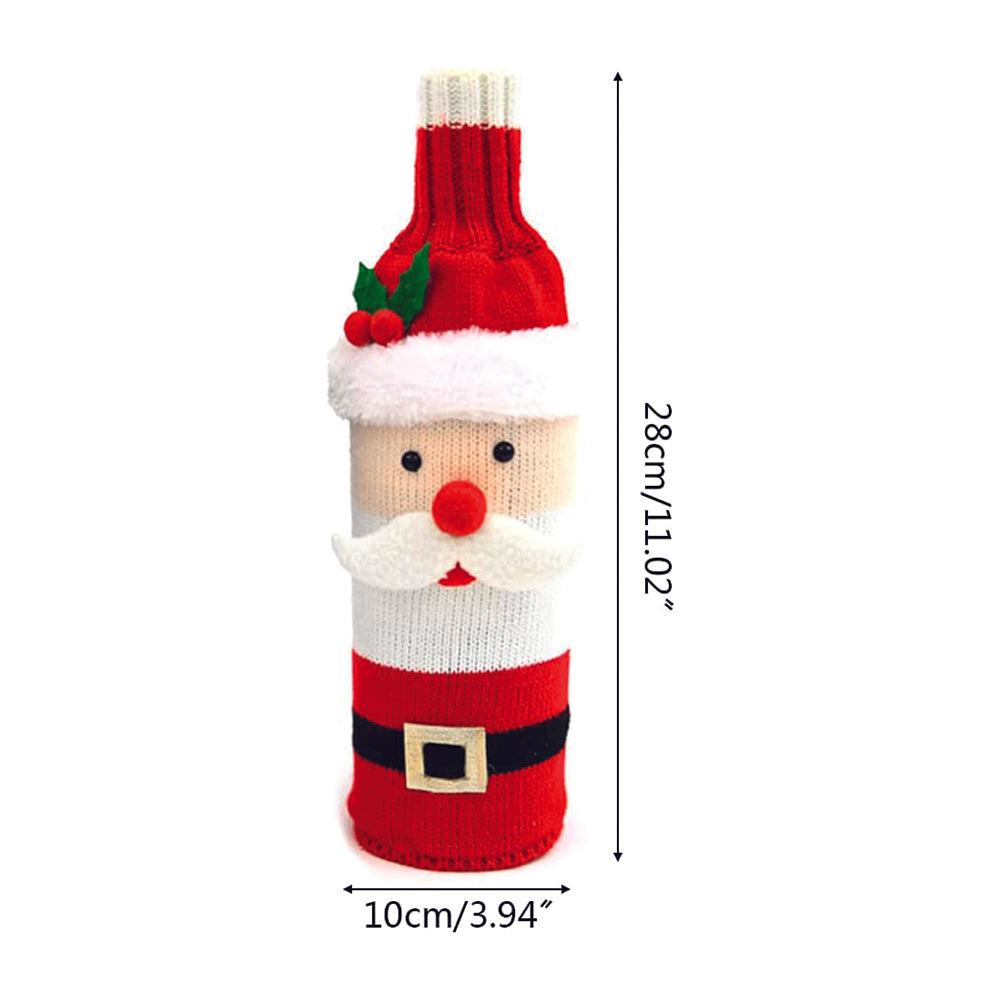 Christmas: Santa and Snowman Bottle Covers