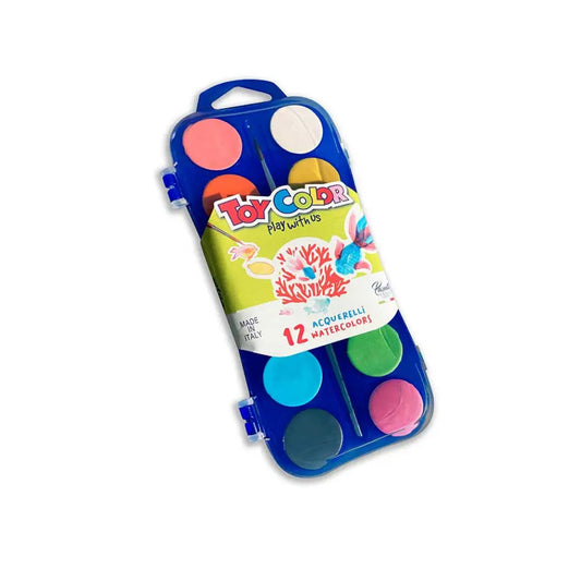 Toy Color: 12 Watercolor With Brush