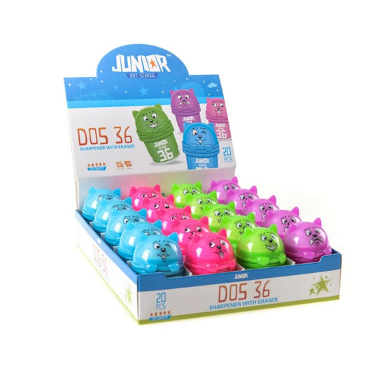 DOS:  36 Pencil Sharpener With Eraser