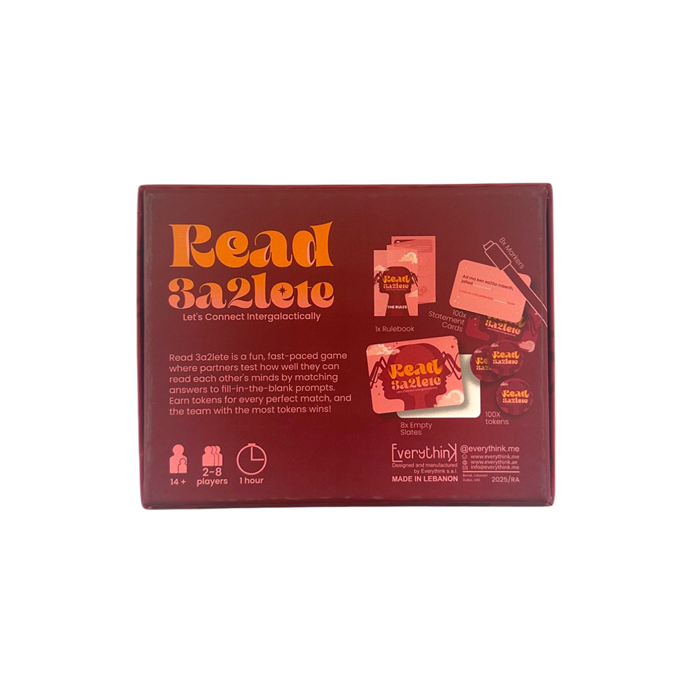 Card Game: Read 3a2lete