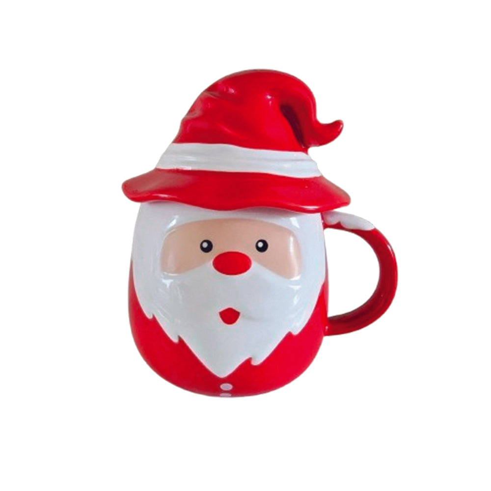 Mug: Jolly Santa Claus with Lid