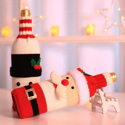 Christmas: Santa and Snowman Bottle Covers