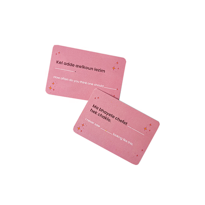 Card Game: Read 3a2lete