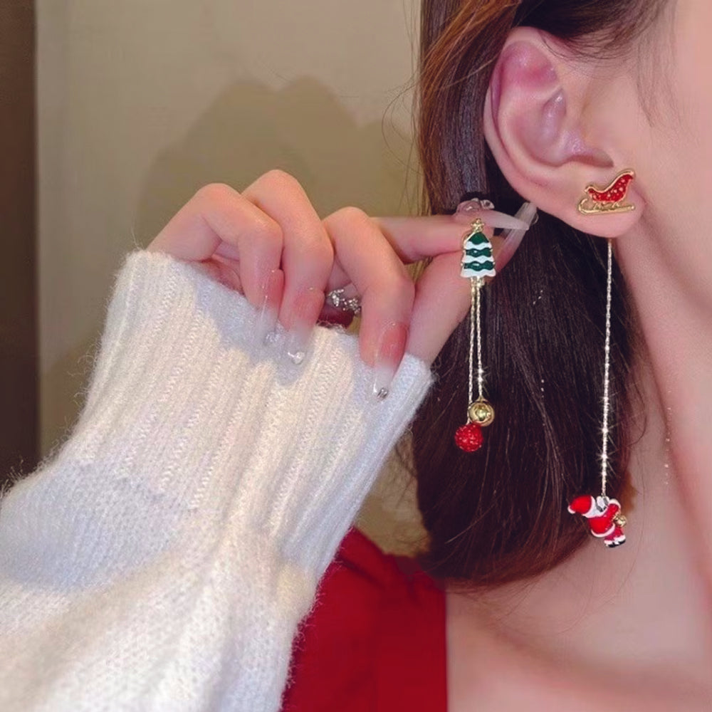 Christmas: Santa & Tree Dangle Earrings ✨