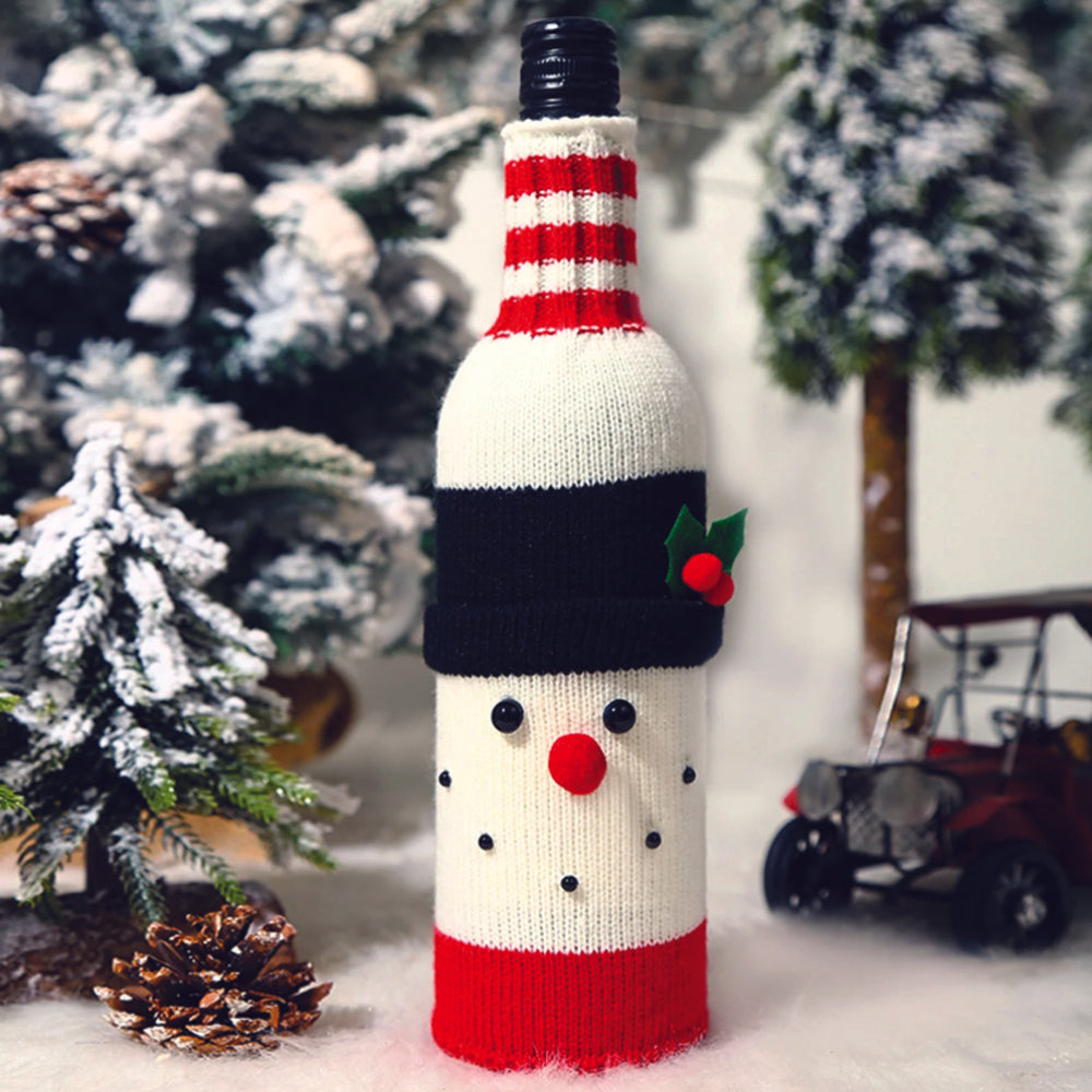 Christmas: Santa and Snowman Bottle Covers
