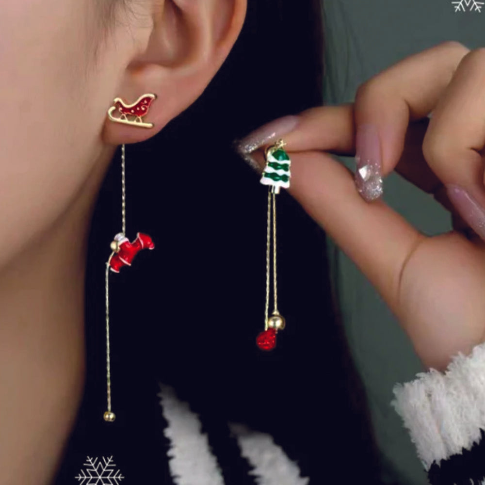 Christmas: Santa & Tree Dangle Earrings ✨
